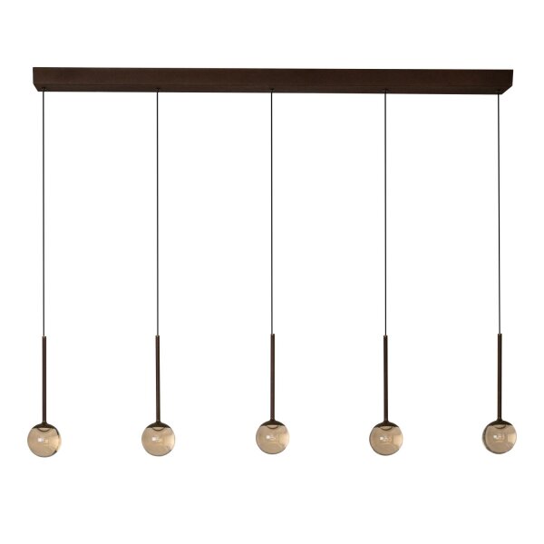 LED Pendelleuchte Glas Bernstein 2200-3300K L:141,9 cm