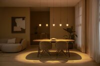 LED Pendelleuchte Glas Bernstein 2200-3300K L:141,9 cm