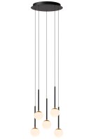LED Pendelleuchte Glas Schwarz Messing CCT 2200-3300K