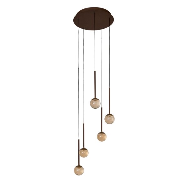 LED Pendelleuchte Glas Bernstein 2200-3300K L:41,8 cm