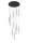 LED Pendelleuchte Glas Schwarz Messing 2200-3300K