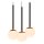 LED Pendelleuchte Glas Schwarz Messing 2200-3300K
