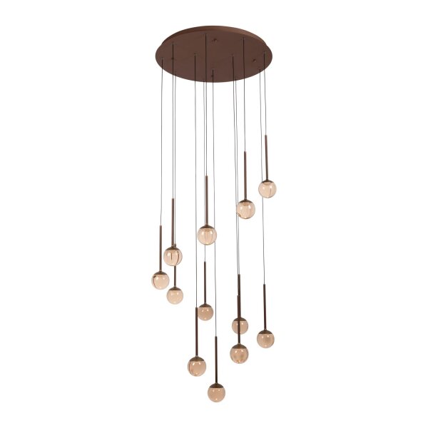LED Hängelampe Glas Bernstein CCT 2200-3300K B:69,9 cm