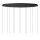 LED Hängelampe Glas Schwarz Messing 2200-3300K 143,2 cm