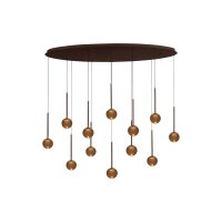 LED Pendelleuchte Glas Bernstein 2200-3300K L:143,2 cm