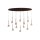 LED Pendelleuchte Glas Bernstein 2200-3300K L:143,2 cm