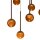 LED Pendelleuchte Glas Bernstein 2200-3300K L:143,2 cm