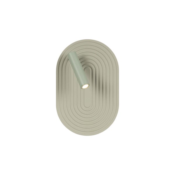 LED Wandlampe mit Schalter Holz Grün 2700K H:28,1 cm