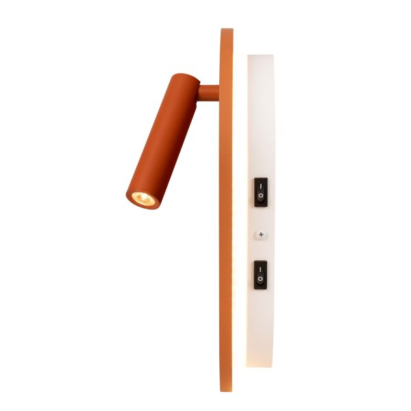 LED Wandlampe schwenkbar drehbar Holz Terrakotta 2700K