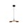 LED Pendelleuchte Holz Schwarz Terrakotta 2700K rund