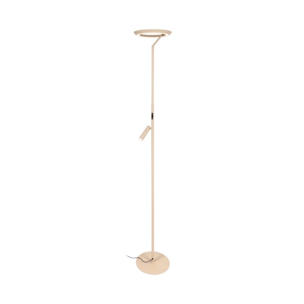 LED Stehleuchte schwenkbar Touchdimmer Taupe 2700K