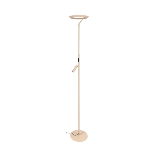 LED Stehleuchte schwenkbar Touchdimmer Taupe 2700K