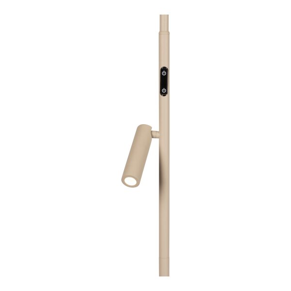 LED Stehleuchte schwenkbar Touchdimmer Taupe 2700K