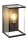 Außenwandlampe Glas Anthrazit E27 IP54 H:30 cm