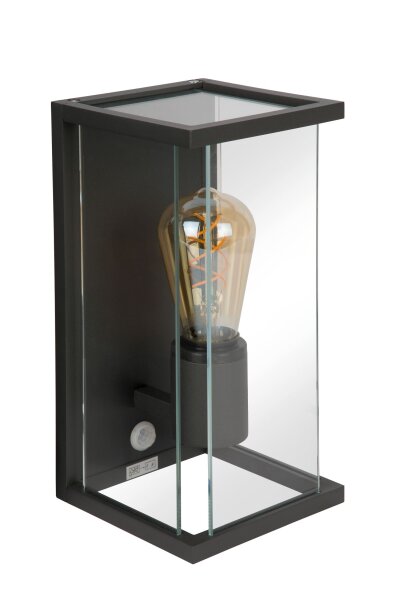 Außenleuchte Bewegungsmelder Glas Anthrazit E27 IP54