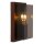 Außenwandleuchte Aluminium Rostbraun Rauchglas E27 IP65