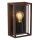 Außenleuchte Alu Rostbraun Rauchglas E27 IP65 B:14,5 cm