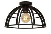Deckenleuchte Metall Schwarz E27 &Oslash;40 cm modern rund