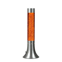 Lampe à lave rétro paillettes orange ronde...