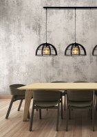 Hängelampe verstellbar Schwarz E27 L:150 cm modern