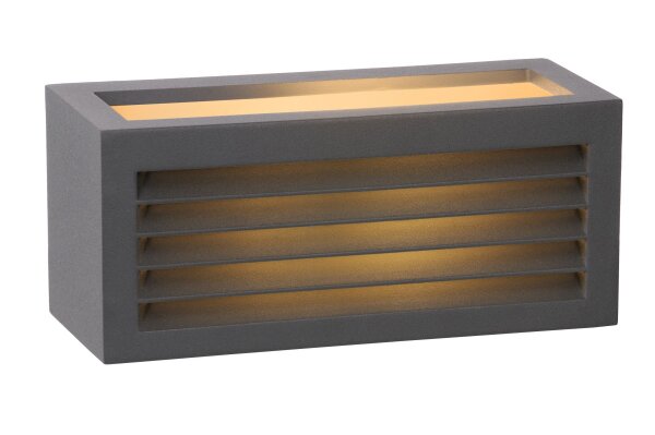 Außenwandlampe Up Down Alu Anthrazit E27 IP54 H:11 cm