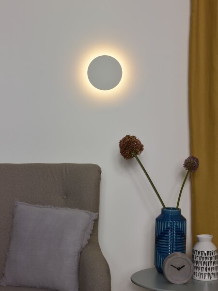 LED Wandlampe indirekt Weiß Ring 3000K B:15 cm 550 lm