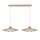 Hängelampe verstellbar Stahl Taupe E27 L:120 cm