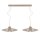 Hängelampe verstellbar Stahl Taupe E27 L:120 cm