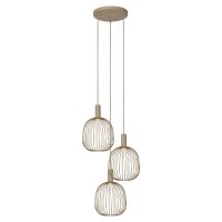 H&auml;ngelampe verstellbar Taupe Drahtschirm GU10 B:50 cm