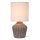 Tischlampe Keramik Stoff Taupe Weiß E14 Landhaus