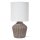 Tischlampe Keramik Stoff Taupe Weiß E14 Landhaus