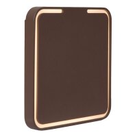 LED Au&szlig;enwandleuchte Rostbraun 2700K IP54 H:13 cm
