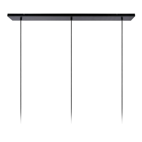 Pendelleuchte verstellbar Glas Schwarz Gold E27 110 cm