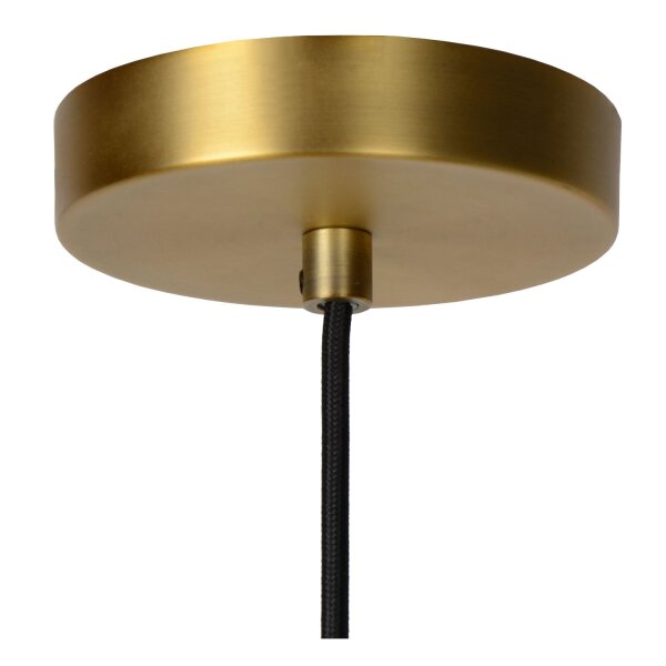 Pendelleuchte verstellbar Glas Gold Weiß E27 B:20 cm
