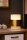 Tischleuchte Glas Gold Weiß Retro E27 H:23,5 cm