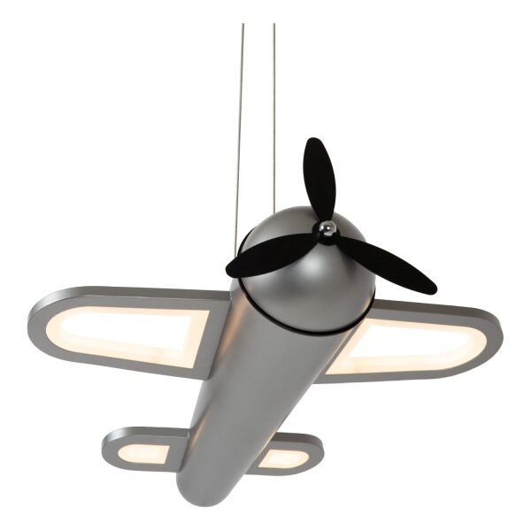 LED Pendelleuchte Kinder Flugzeug Grauguss 2500K
