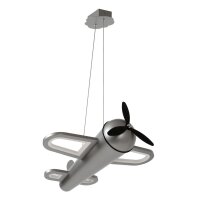 LED Pendelleuchte Kinder Flugzeug Grauguss 2500K