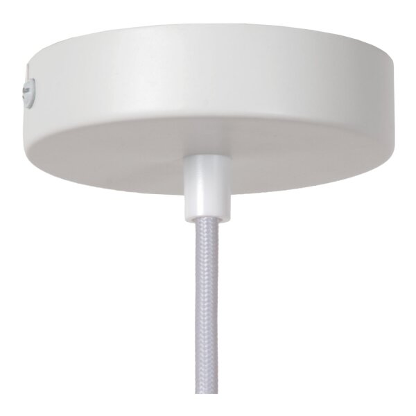 Pendelleuchte verstellbar Bambus Weiß E27 Ø40 cm