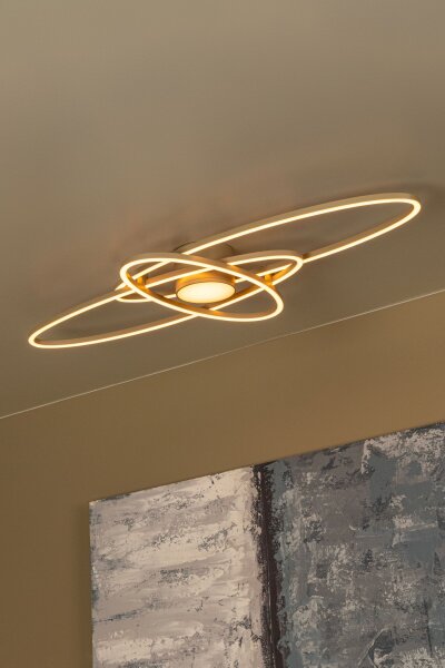 LED Deckenlampe dimmbar Taupe CCT 2700-4000K L:101 cm