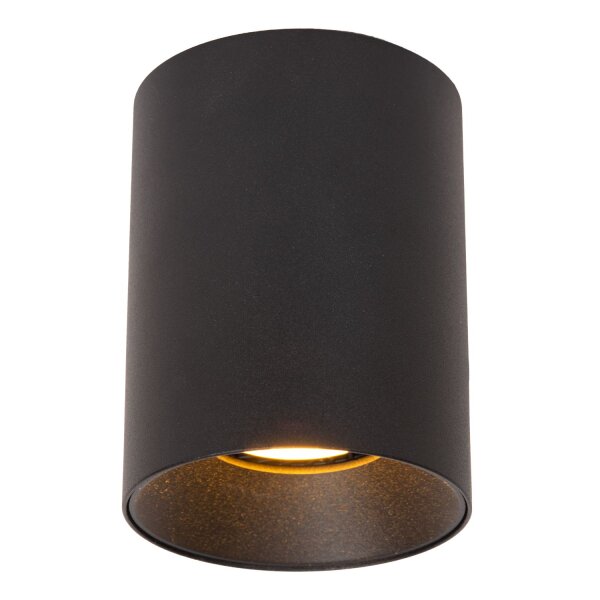 Deckenlampe Aluminium Schwarz GU10 Ø8 cm rund modern