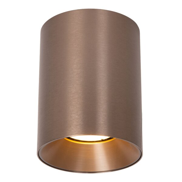 Deckenlampe Aluminium Kaffeebraun GU10 Ø8 cm rund