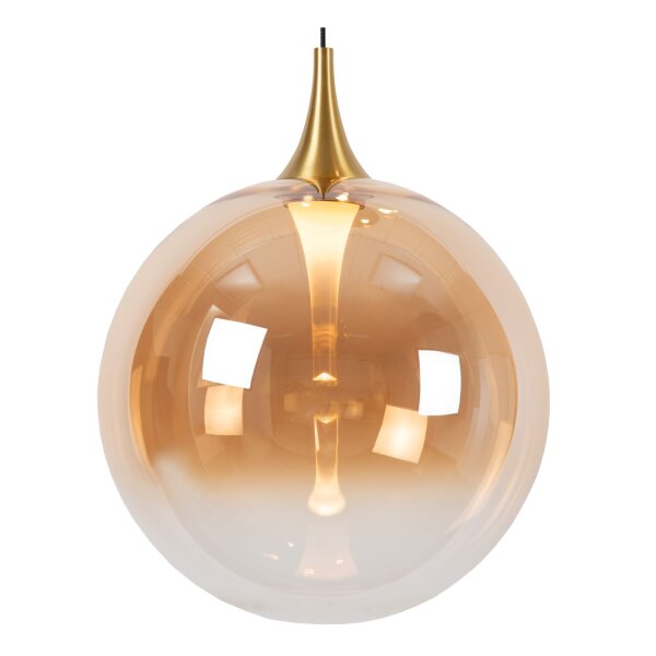 LED Pendelleuchte Glas Schwarz Bernstein 2700K B:30 cm