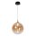 LED Pendelleuchte Glas Schwarz Bernstein 2700K B:30 cm