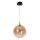 LED Pendelleuchte Glas Schwarz Bernstein 2700K B:30 cm