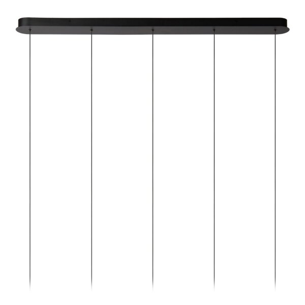 LED Pendelleuchte Glas Schwarz Bernstein 2700K L:120 cm