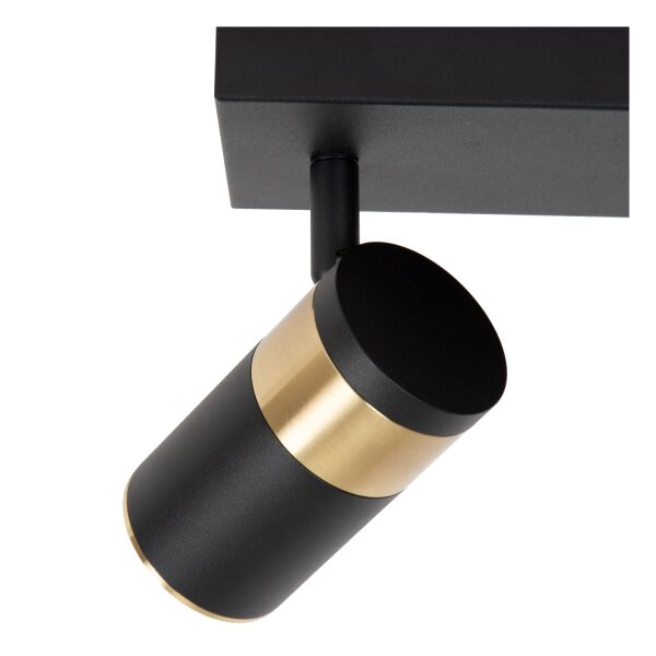 Deckenleuchte schwenkbar Schwarz Gold GU10 L:40 cm