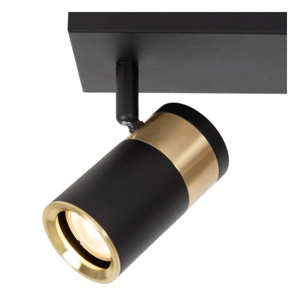 Deckenleuchte schwenkbar Schwarz Gold GU10 L:40 cm