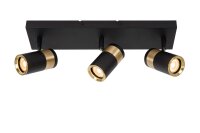 Deckenleuchte schwenkbar Schwarz Gold GU10 L:40 cm