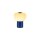LED Tischlampe Akku Glas Blau Weiß 2700K H:9,5 cm 60 lm