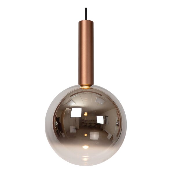 LED Pendelleuchte Kupfer Rauchglas 2200-3300K L:138 cm